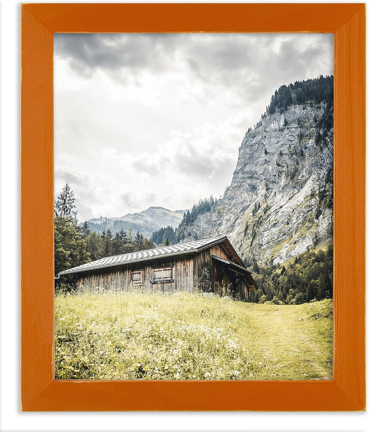 The Rusty Roof - Distressed Emily Burnt Orange - Solid Wood Picture Frame - 11x14