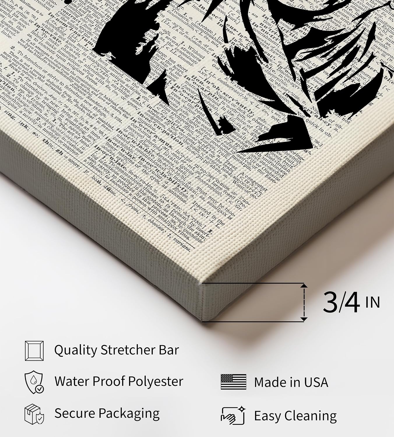 Poster Master The Weak Can Never Forgive Canvas - Gandhi Print - Forgiveness Quotes Art - Gift for Men & Women - Motivational Wall Decor for Living Room or Office - 8x10 STRETCHED Canvas
