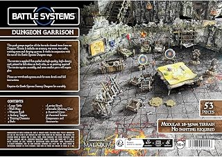 Fantasy Dungeon Terrain Garrison - Battle Systems Terrain Immersive Scenery for D&D DND Maladum Pathfinder RPGs Full Color Heavy Duty Cardstock Printed Both Sides
