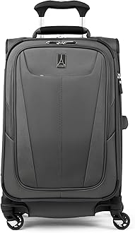 Maxlite 5 Softside Expandable Luggage with 4 Spinner Wheels, Lightweight Suitcase, Men and Women, International, Shadow Grey, Carry-on 21-Inch