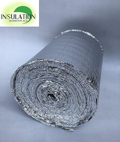 Miniatura 4 de SmartSHIELD - Rollo de aislamiento reflectante de 0.197 in, 24 x 50 pies, barrera radiante con núcleo de espuma, escudo térmico y frío, aislamiento