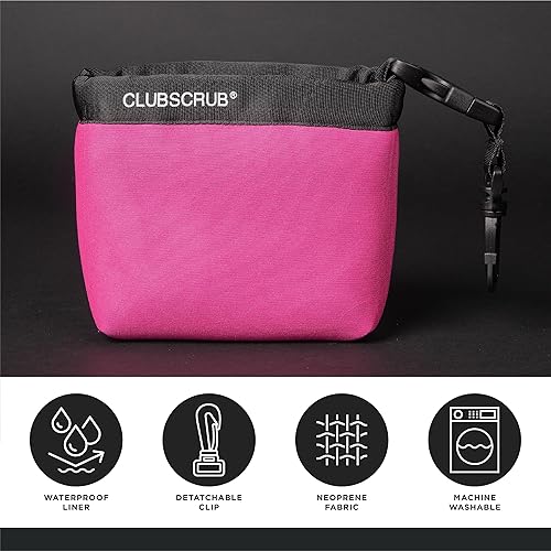 Miniatura 17 de Club Scrub Bolsa de limpieza para palos de golf y pelotas de golf, forro impermeable con tecnología de cara limpia, clip desmontable, lavable a Gris