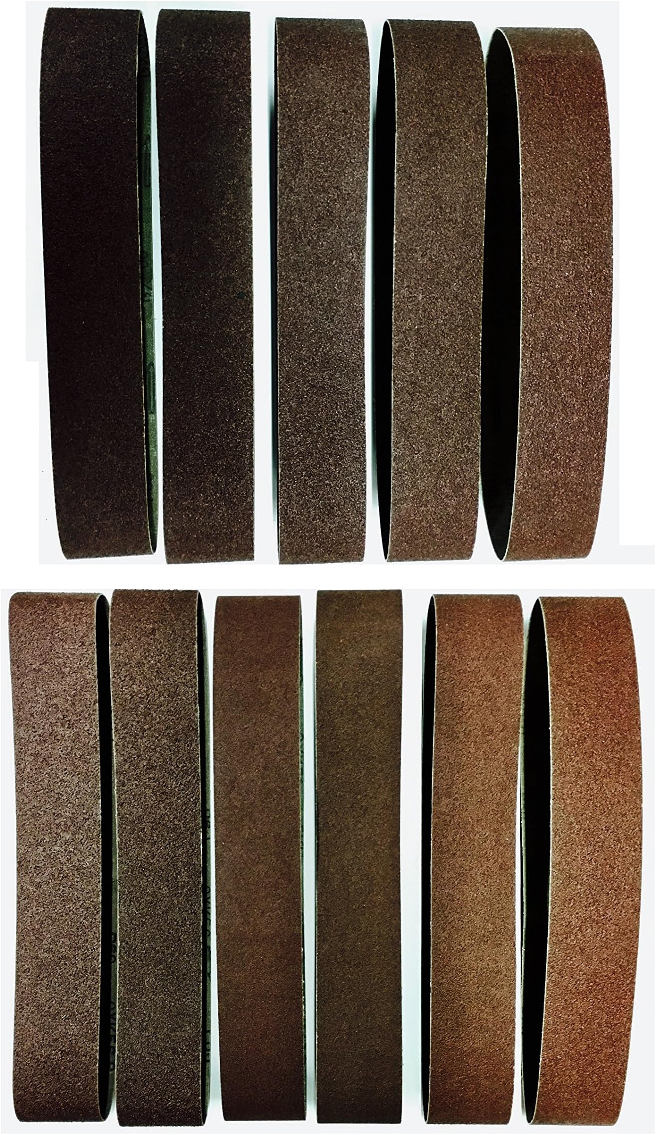 11-piece premium sanding belt set, 50 x 686 mm, grain size 60 - 120 for sanding belt sanding belt / sandpaper grain 60 / 80 / 120.