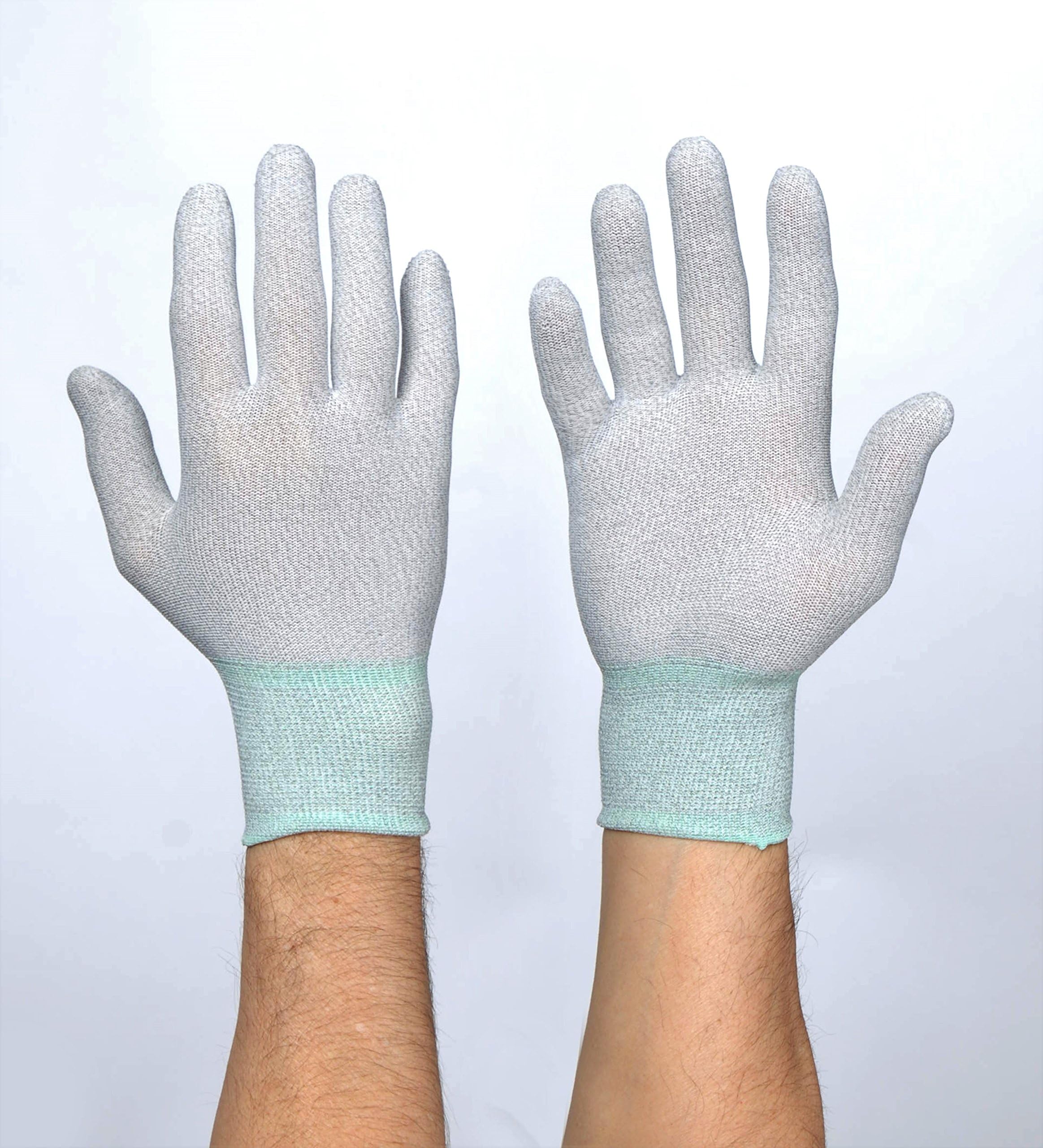 100 pairs ESD Anti-Static perfect fit Gloves High Resistance Carbon Fiber for PC, Electronic, Phone, Repair(Size:M)