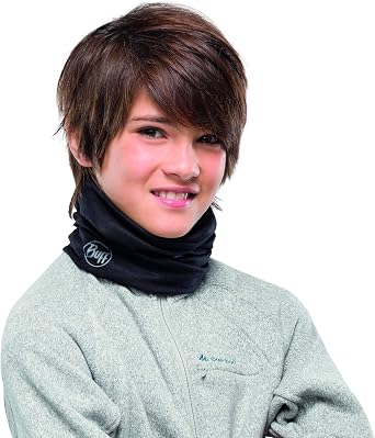 Buff Junior Original EcoStretch, Multifunctional Headwear and Face Mask, Black Plaid, One Size