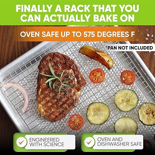 Miniatura 8 de Spring Chef Cuchara magnética para hielo con mango de agarre suave, estante de enfriamiento de acero inoxidable y negro de 10 x 15 pulgadas, paquete