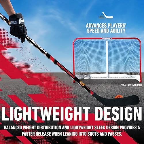 Vista 243 de Franklin Sports NHL Team - Palo de hockey callejero de vinilo de 48 pulgadas Pittsburgh Penguins