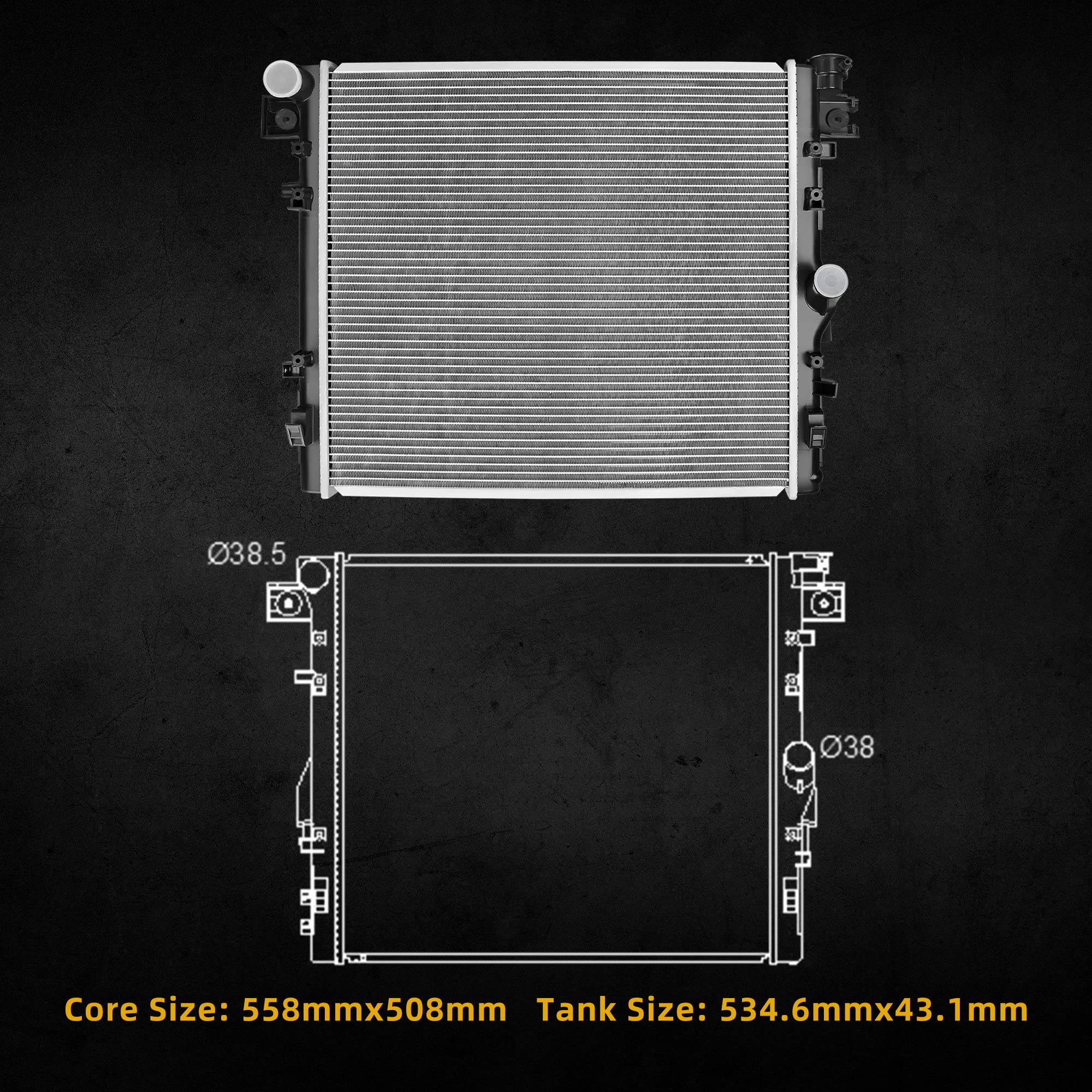 3 M Radiator Snapklik.com : DWVO Radiator Complete Radiator Compatible