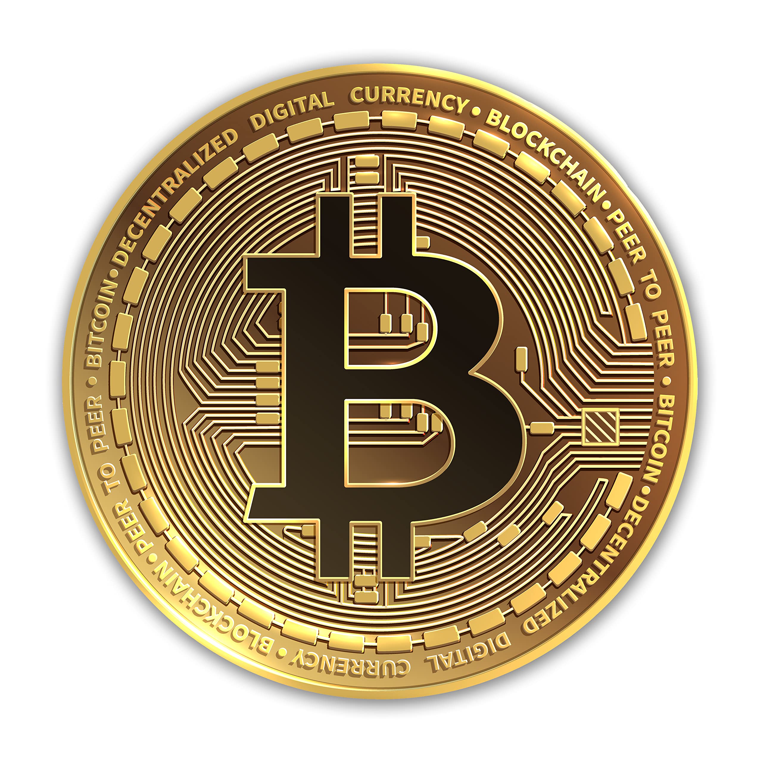 Amazon.com: Gold Bitcoin Sticker - BTC Coin Crypto Stickers for Car Laptop  Phone Window (3