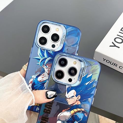 Miniatura 4 de VCLUST Para iPhone 15 PRO MAX Cubierta de teléfono de anime de dibujos animados de moda anti-caída absorción de choque coloreado caso plateado