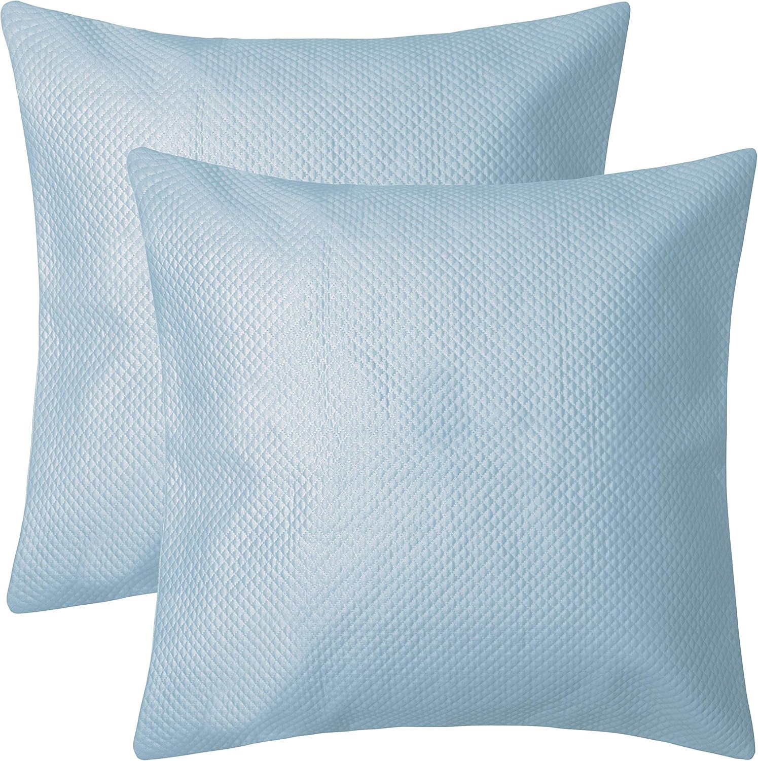 Pointehaven 525TC2EUROWH Euro Sham Set, 26" x 26" (Pair) - Quilted, White