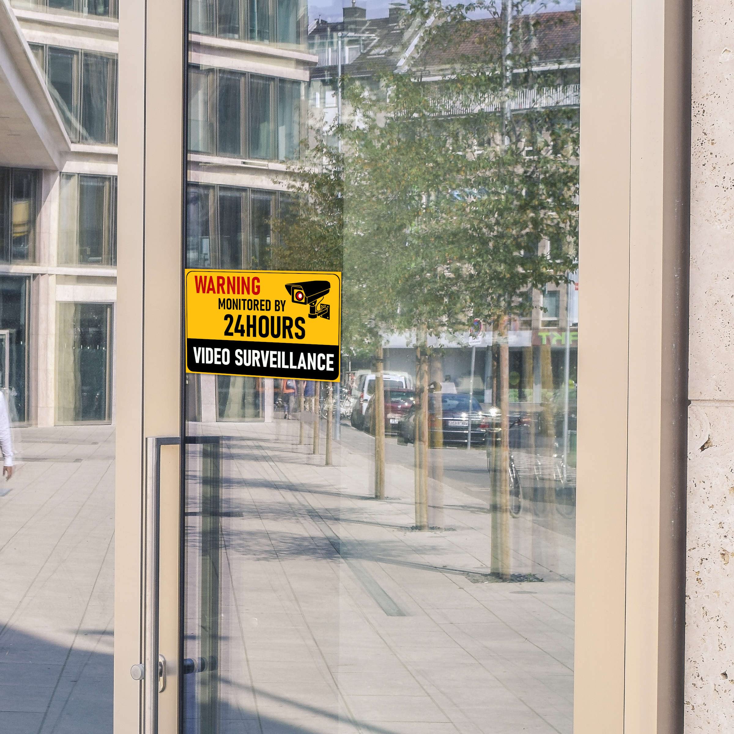 Snapklik.com : 8 PCS 24 Hours Camera Surveillance Sign Sticker,You Are ...