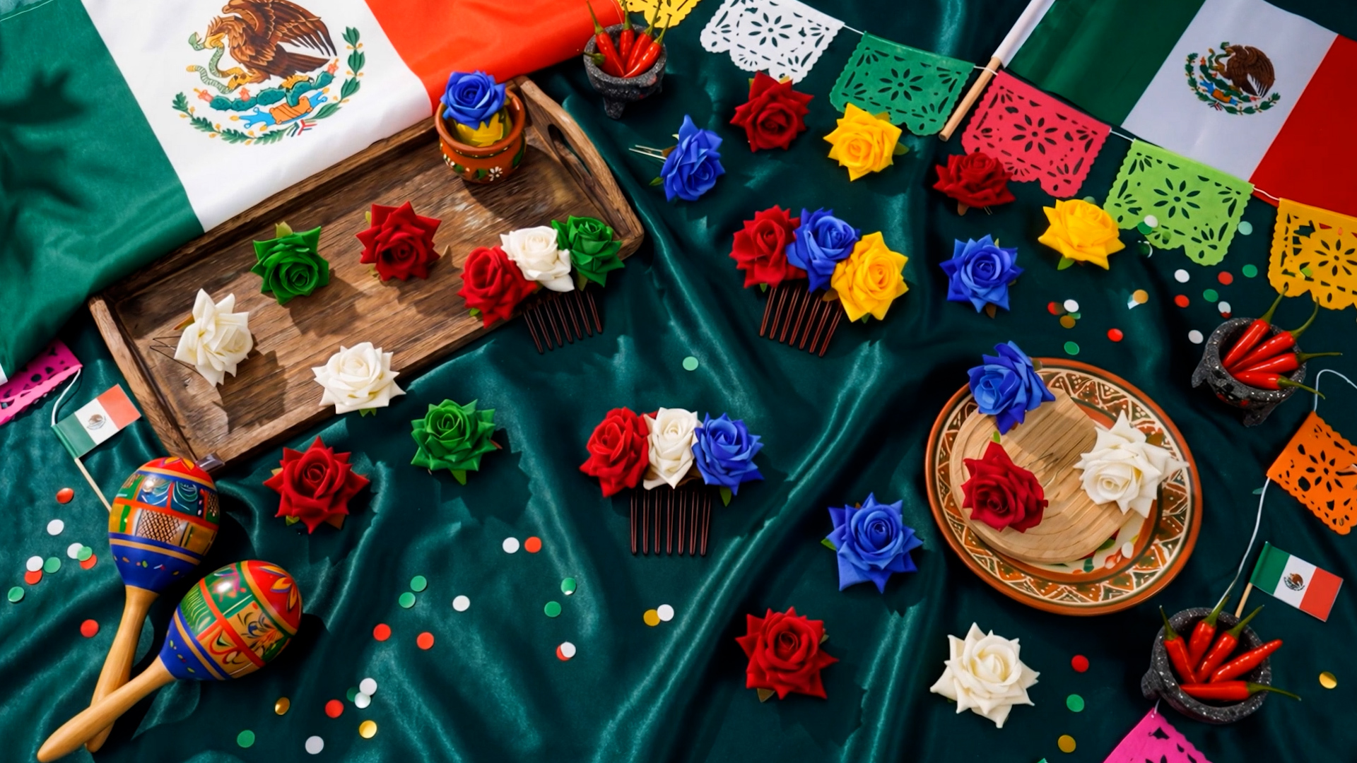 Amazon.com : Yuxung 7 Pcs Mexican Hair Accessories for Women
