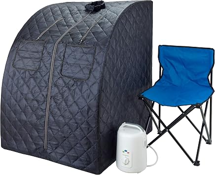 Oversized Portable Steam Sauna for Weight Loss, Detox & Relaxation at Home, Chair Included