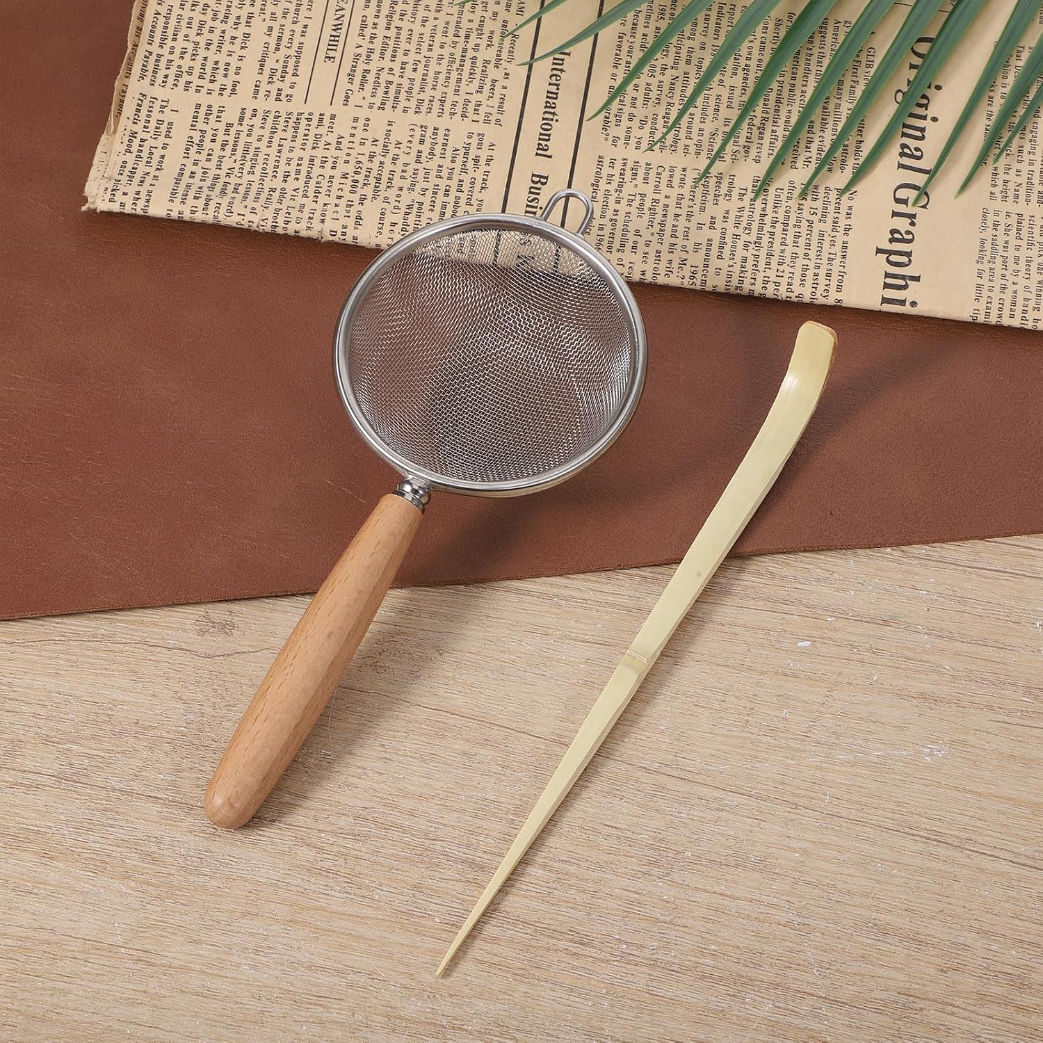 Fine Mesh Matcha Strainer Small Stainless Steel Sifter Matcha Scoop Spoon