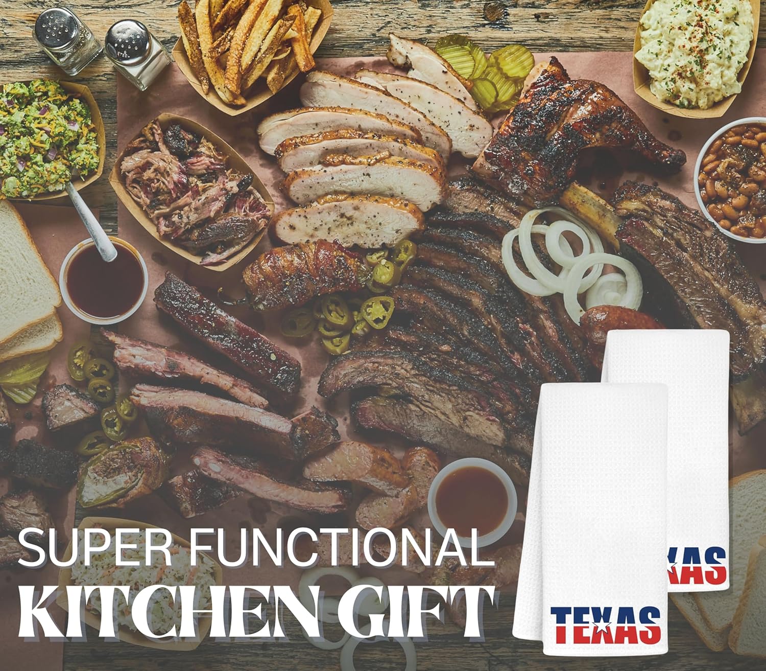 InnoBeta Texas Gifts, Kitchen Towel 2 Pack, 16x24 in Microfiber Dish Tea Towel - Image 7