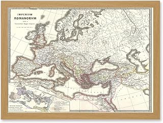 Artery8 1865 Spruner Map The Roman Empire Under Constantine A4 Artwork Framed Wall Art Print