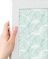 Vista 3 de PinPix ArtToFrames - Tablero de anuncios de corcho personalizado de 18 x 12 pulgadas. Este tablero de anuncios de círculos aguamarina tiene un Blanco