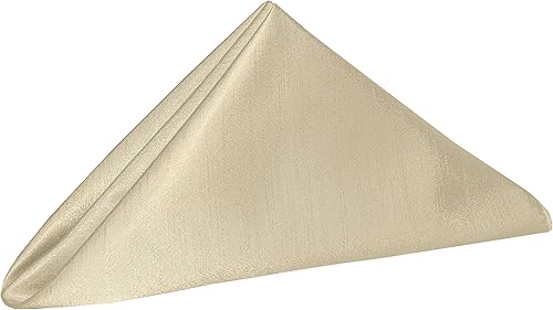 Miniatura 2 de Ultimate Textile -3 docenas - Reversible Shantung Satin - Majestic - Servilletas de tela Majestic de 20 x 20 pulgadas, color beige