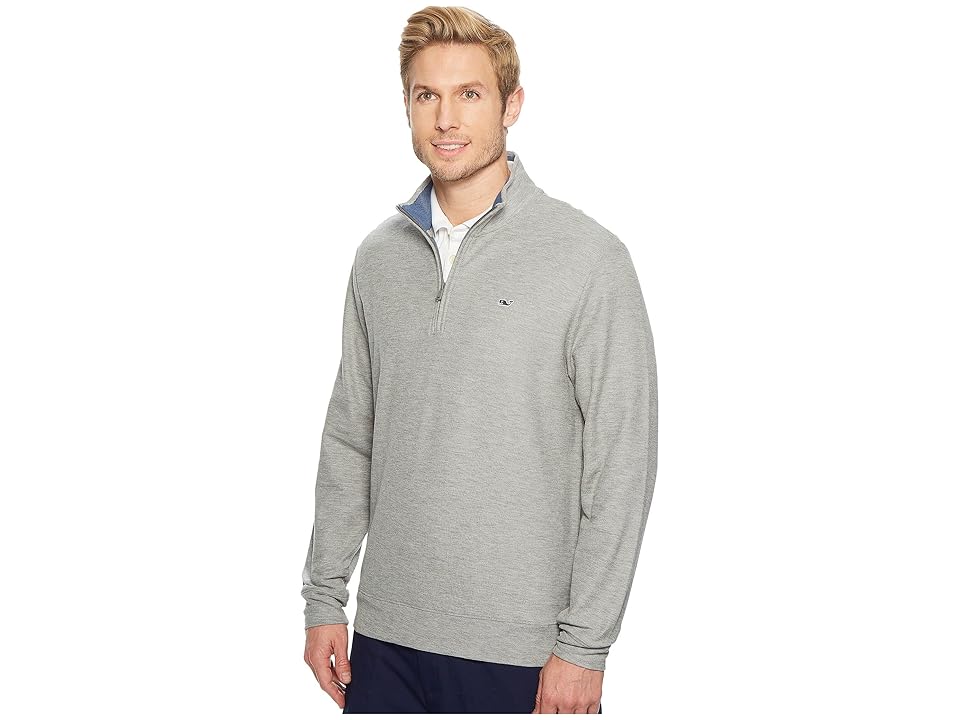 

Vineyard Vines Saltwater 1/4 Zip Pullover (Graphite) Men's Clothing, Gray