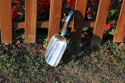 Miniatura 5 de Transplant - Paleta de tierra, pala de aluminio extra grande para suelo, fertilizante, cuchara de alimentación, doble tamaño se mueve 2 veces el