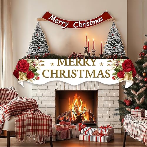 Miniatura 2 de Bufanda de chimenea de Navidad, cubierta decorativa para Navidad, invierno, estante superior