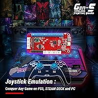 Vista 6 de Brook Gaming Gen5W Fighting Board – Wireless Compatible Controller Board for P5, PC & Steam Deck Ultra-Low Latency Turbo, Macro & RGB