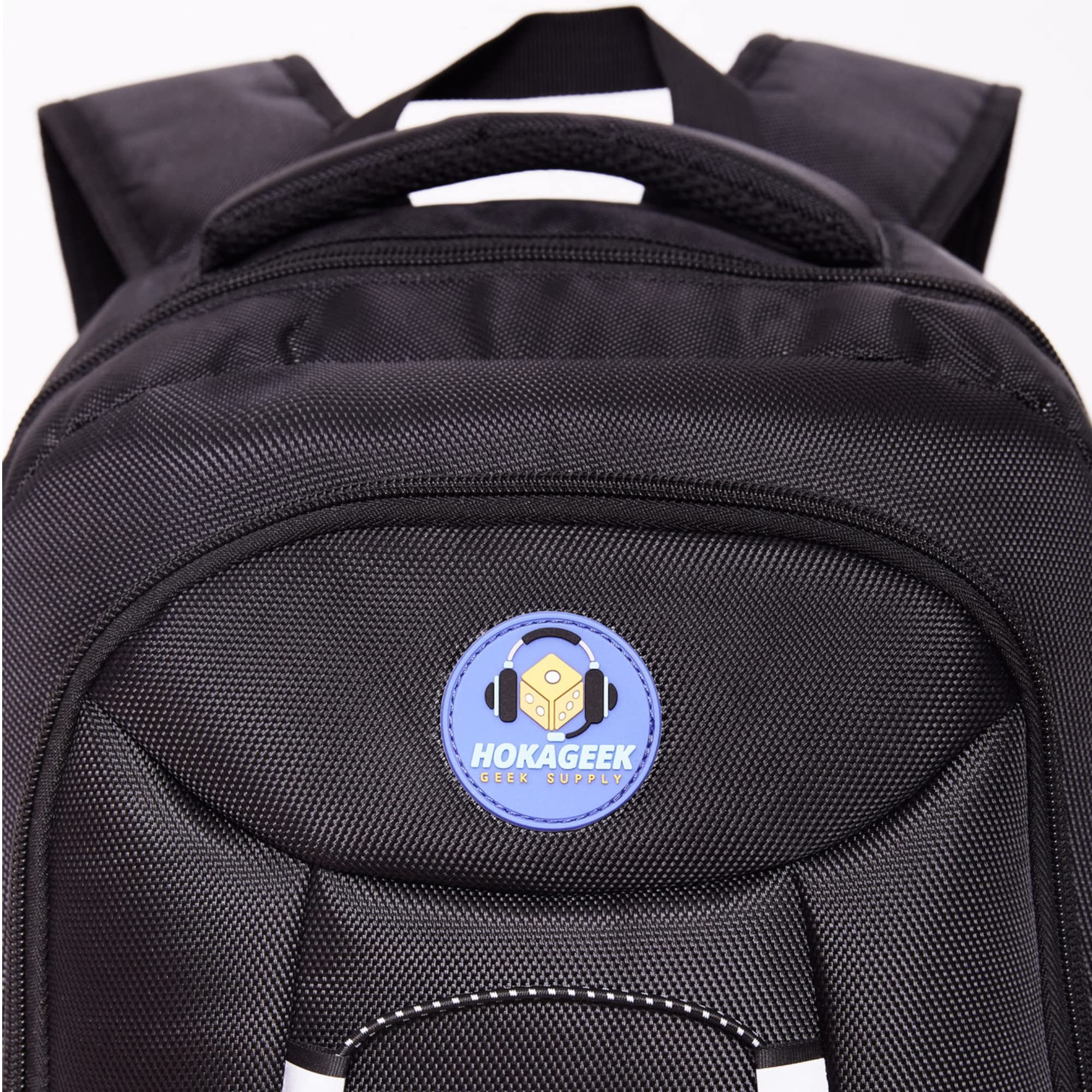 HOKAGEEK JIGEN Zaino per computer portatile da 17,3" 45L con porta USB e jack audio per business da viaggio escursionismo multifunzione, Nero , L 52 X l 34 X P 22 cm (20.4 X 13.3 X 8.6 In), Zaino da