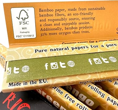 Filter Tips 10 Packs Bamboo King Size Slim Rolling Papers