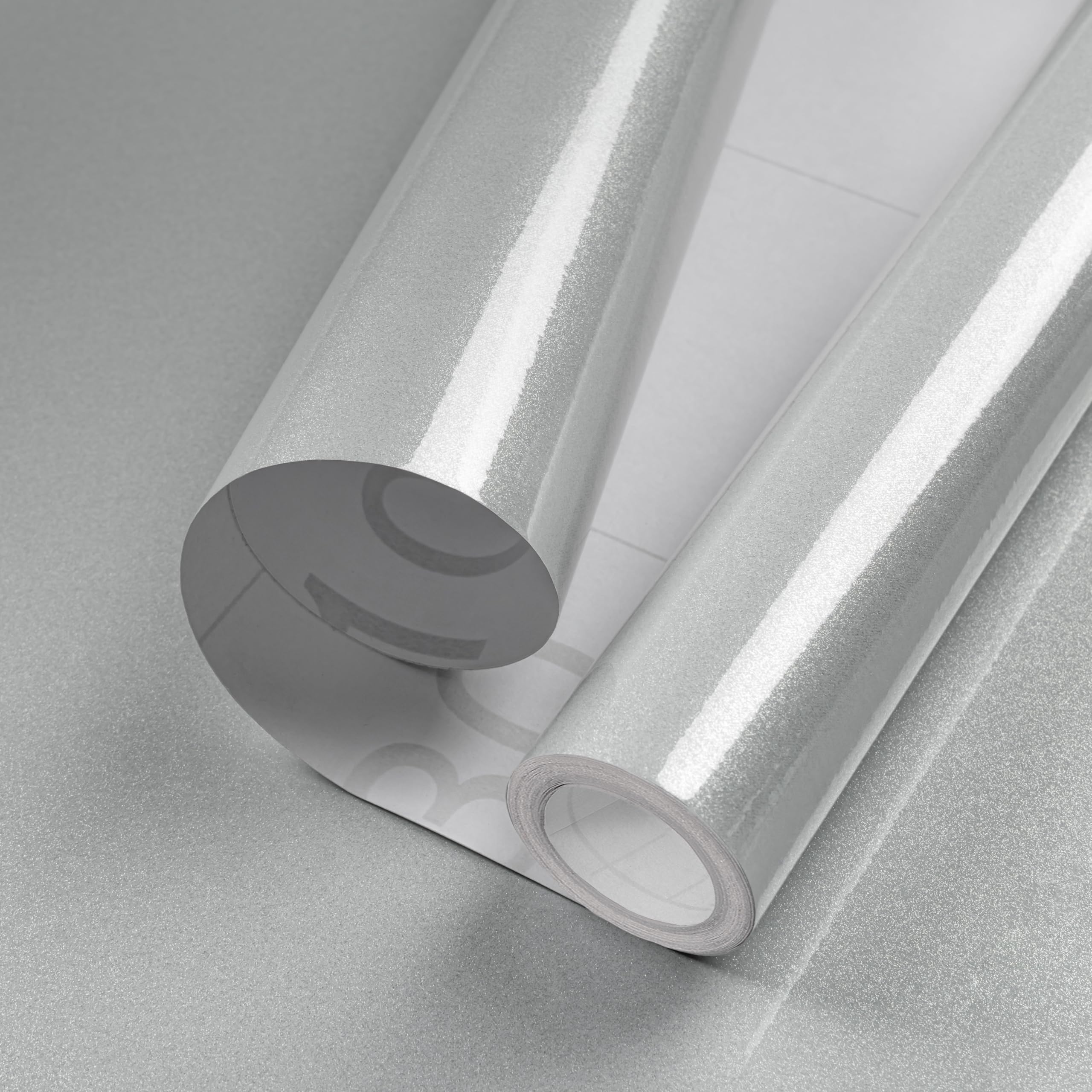 Hode Grey High Gloss Vinyl Wrap for Furniture, Waterproof Sticky Back Plastic Roll Peel and Stick Self Adhesive Wallpaper, Contact Paper for Kitchen Worktops Vinyl Covering Glittery 30cmx3m