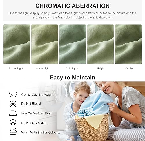 Miniatura 7 de Simple&Opulence - Juego de funda de edredón 100% lino, 3 piezas de lino belga transpirable, 1 funda de edredón + 2 fundas de almohada con cierre