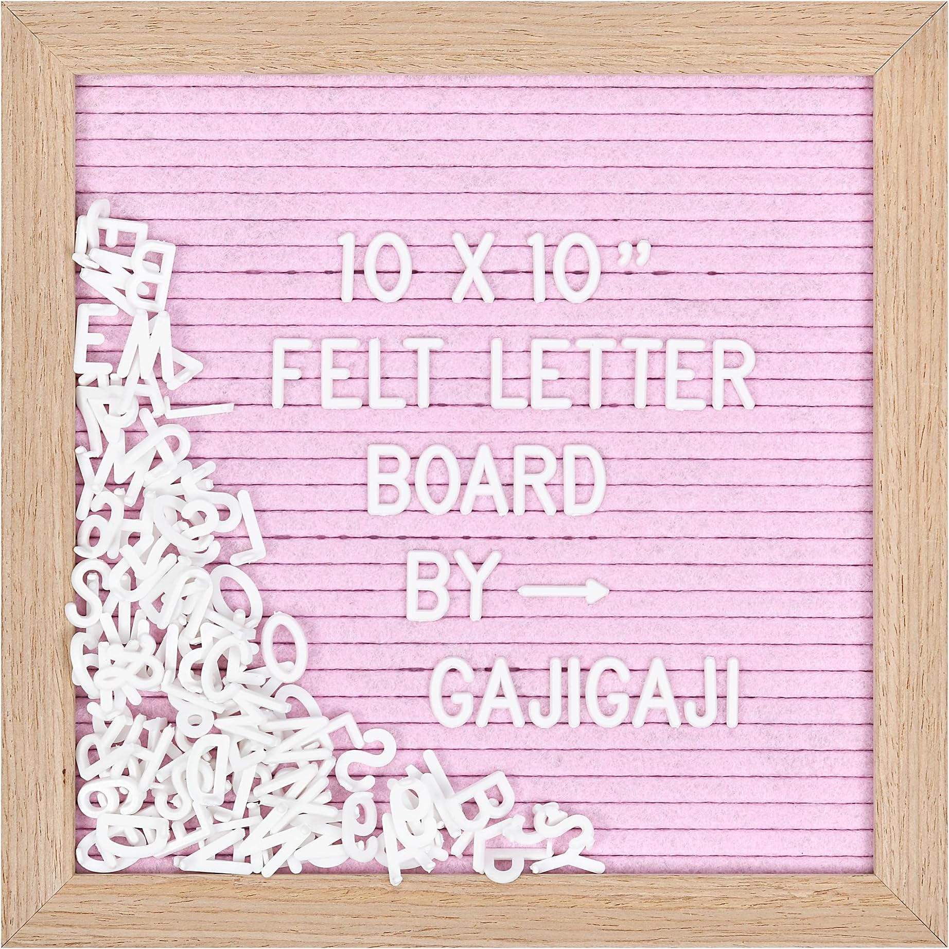 Changeable Black Felt Letter Board with Stand 10x10 Inch