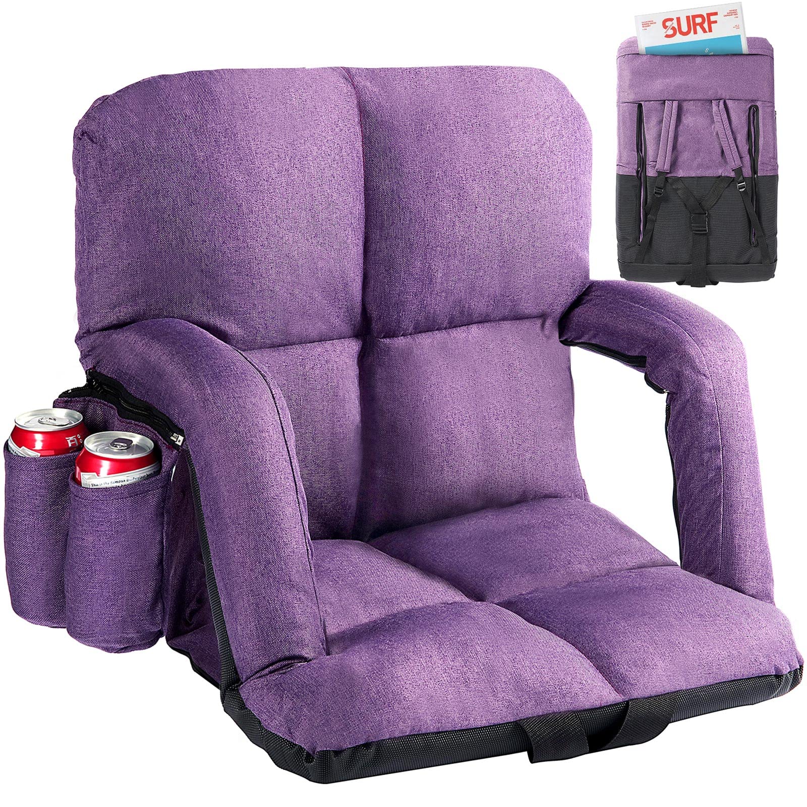 TDZWIN Wide Stadium Seats For Bleachers With Back Support, Extra Thick