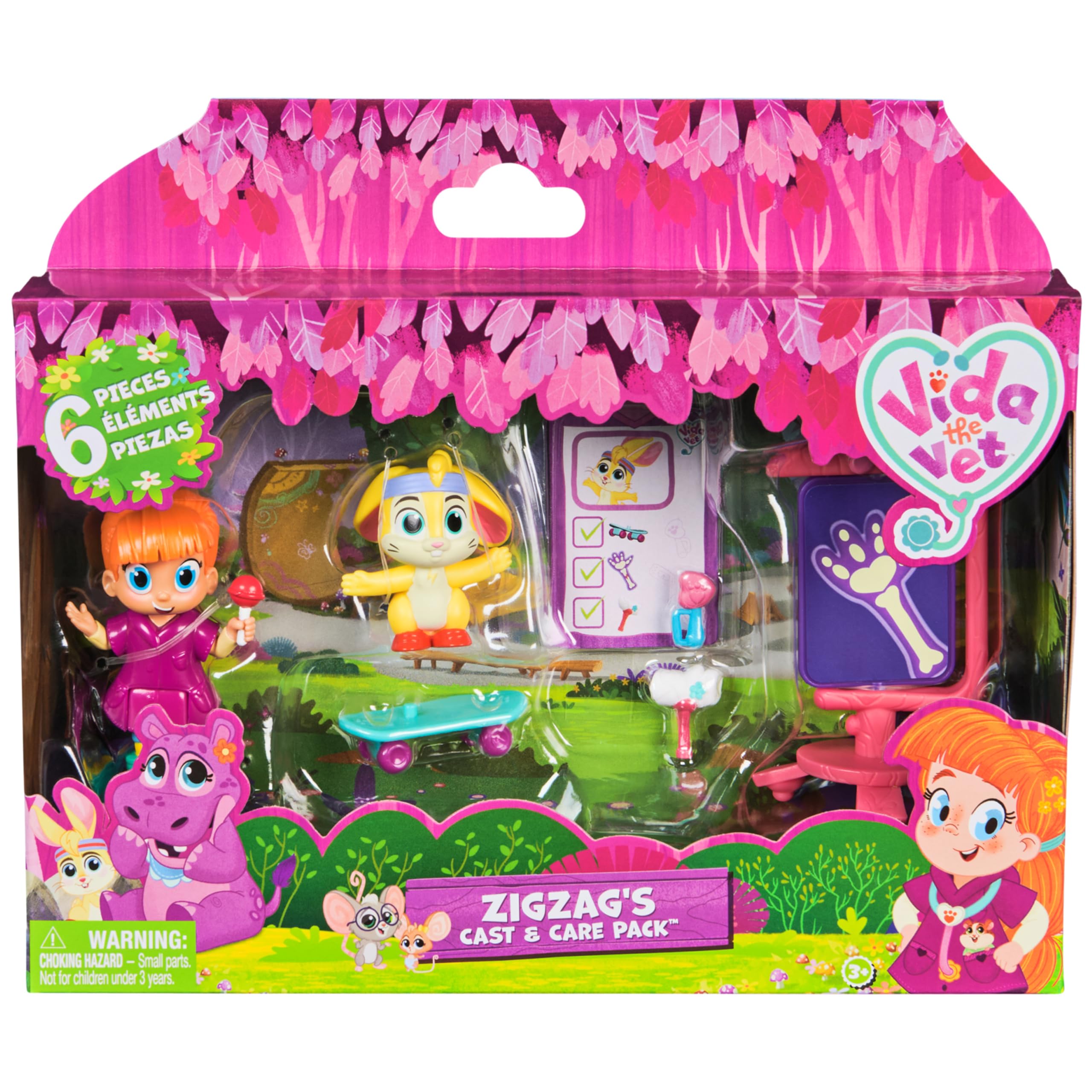Vida the Vet Zag's Cast & Care Pack with Life & Zig Zag Action Figures & Doctor Kit, Kids Toys for Girls & Boys Ages 3 and up (Spin Master 6071397)