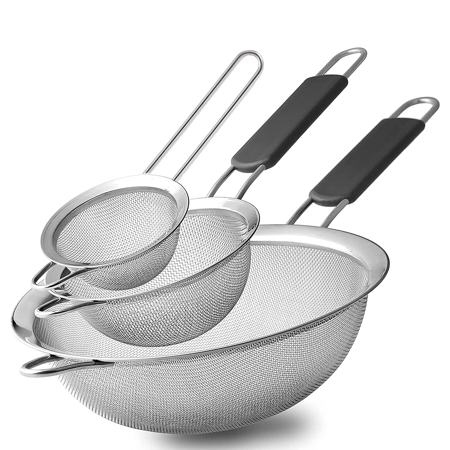 BURRDOFF Professional Juice Strainer [Large(14.5cm) + Medium(12cm