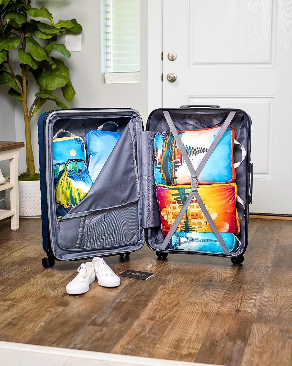 Large Compression Packing Cubes for Travel-Packing Cube Luggage Organizers 7 Piece Set for Checked Luggage-Ultralight, Expandable/Compression Bags by TRIPPED Travel Gear (Bucketlist) - Image 2