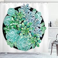 Vista 136 de Ambesonne Cortina de ducha de caballo, potente semental de Appaloosa, elegante estampado equino de campeón de sangre pura real, juego de decoración