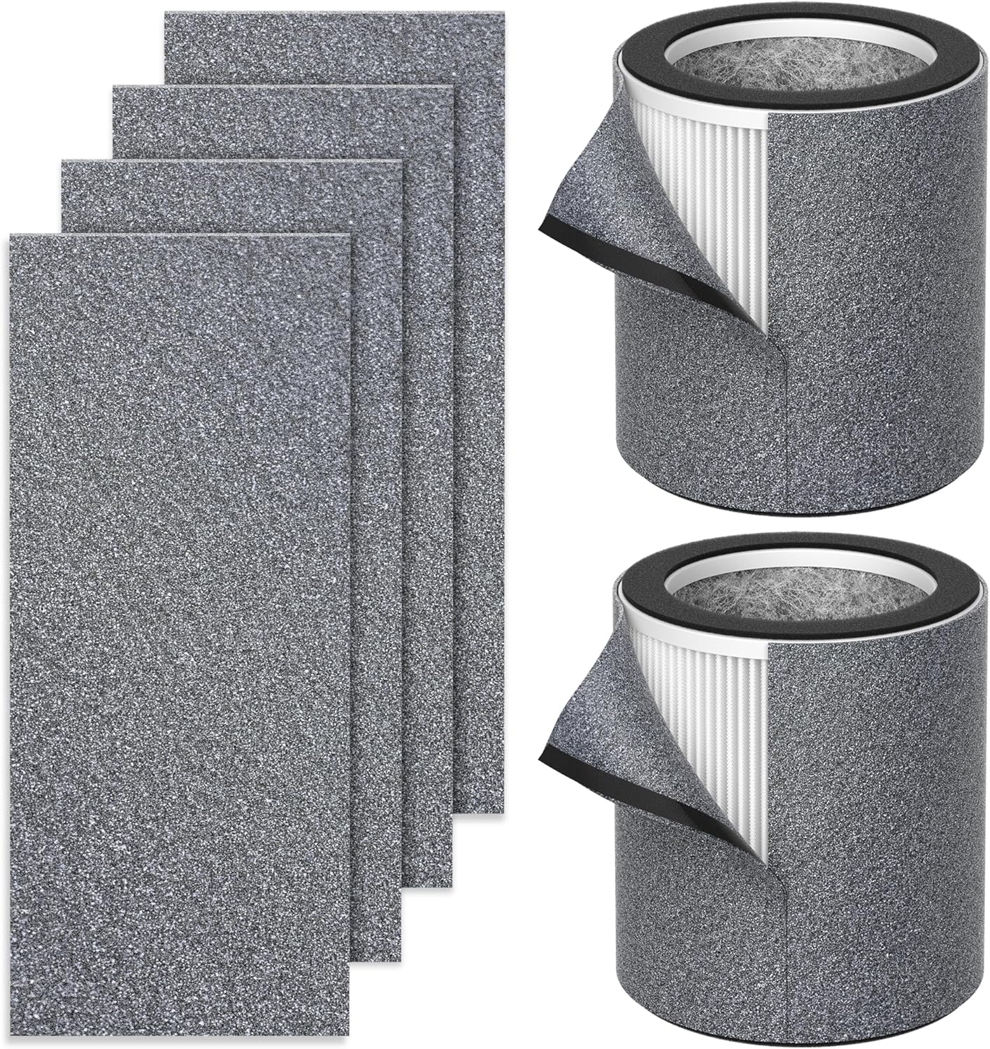 H-PF400 HEPA Filter Replacement Kit Compatible With Hunter HP400 Air-Purifiers, Model H-HF400-VP/H-PF400, 2 HEPA Filter & 4 Pre-Filters