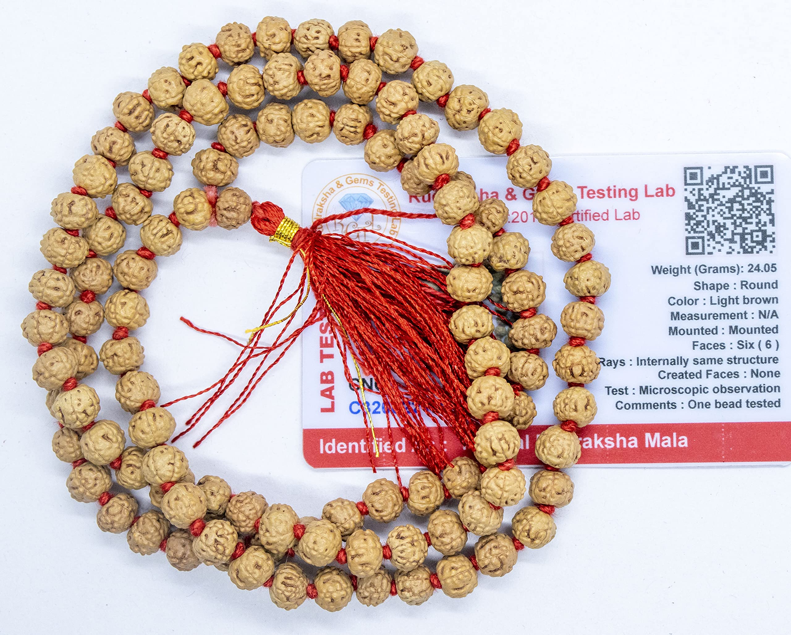 6 Mukhi Rudraksha Mala - Lab Certified -1