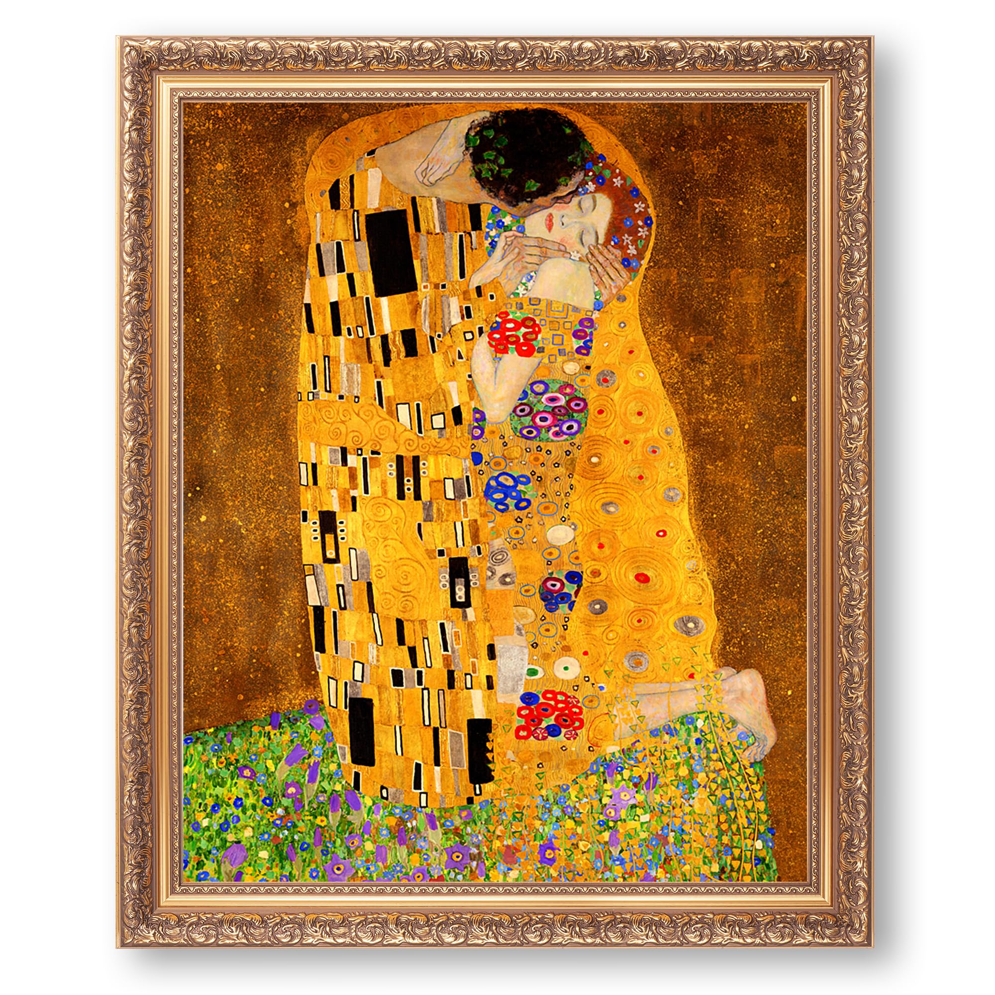 Gustav KLIMT ／接吻／キス／額縁入り Amazon.com: The Kiss by Gustav Klimt Framed Size:22x26 inches