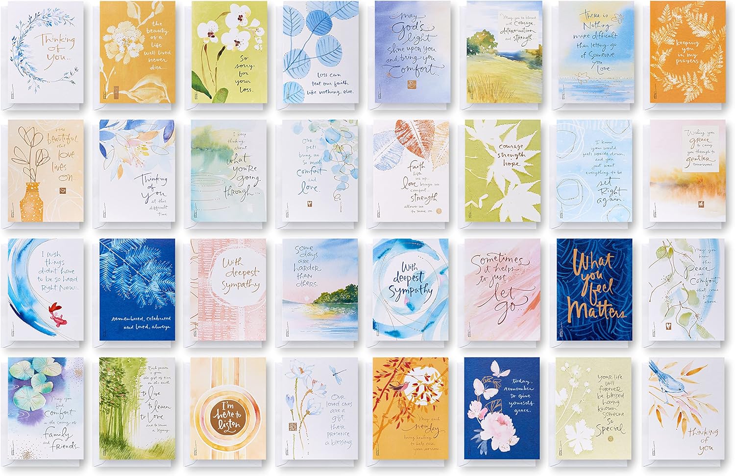 American Greetings Deluxe Sympathy Thank You Cards, Nature-Inspired (32-Count)