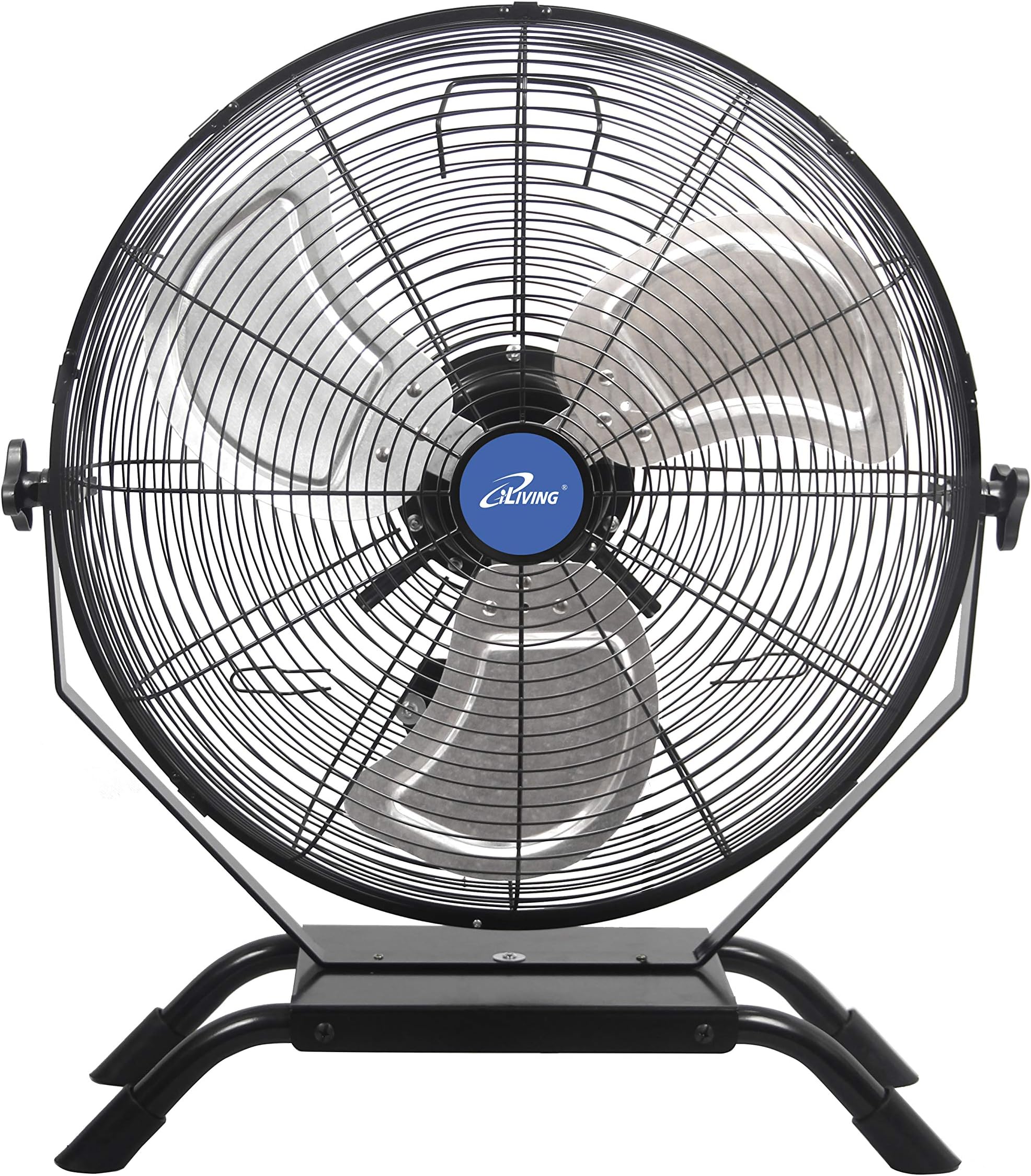 iLiving Wall Mounted/Floor Stand Variable 20 Inches Speed Indoor/Outdoor Fan, Industrial grade for Patio, Greenhouse, Garage, Workshop, and Loading Dock, 4650 CFM, Black