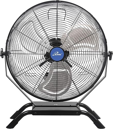 iLIVING - Ventilador de pared/suelo de velocidad variable de 20 pulgadas, para interiores y exteriores, de grado industrial para patio, invernadero,