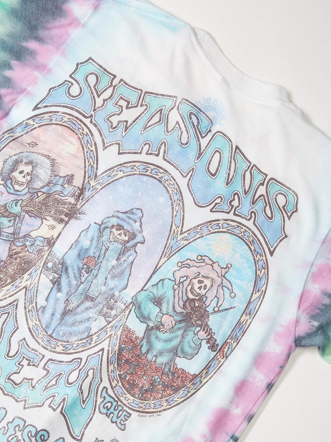Liquid Blue Unisex-Adult Grateful Dead Vintage Seasons of The Dead Tie Dye Tee - Image 3