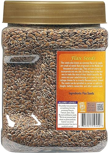 Miniatura 6 de Rani - Semillas de lino enteras crudas (Alsi, Linum usitatissimum) 20 onzas (1.25 libras) tarro de PET de 20.00 oz  totalmente natural  Apto para