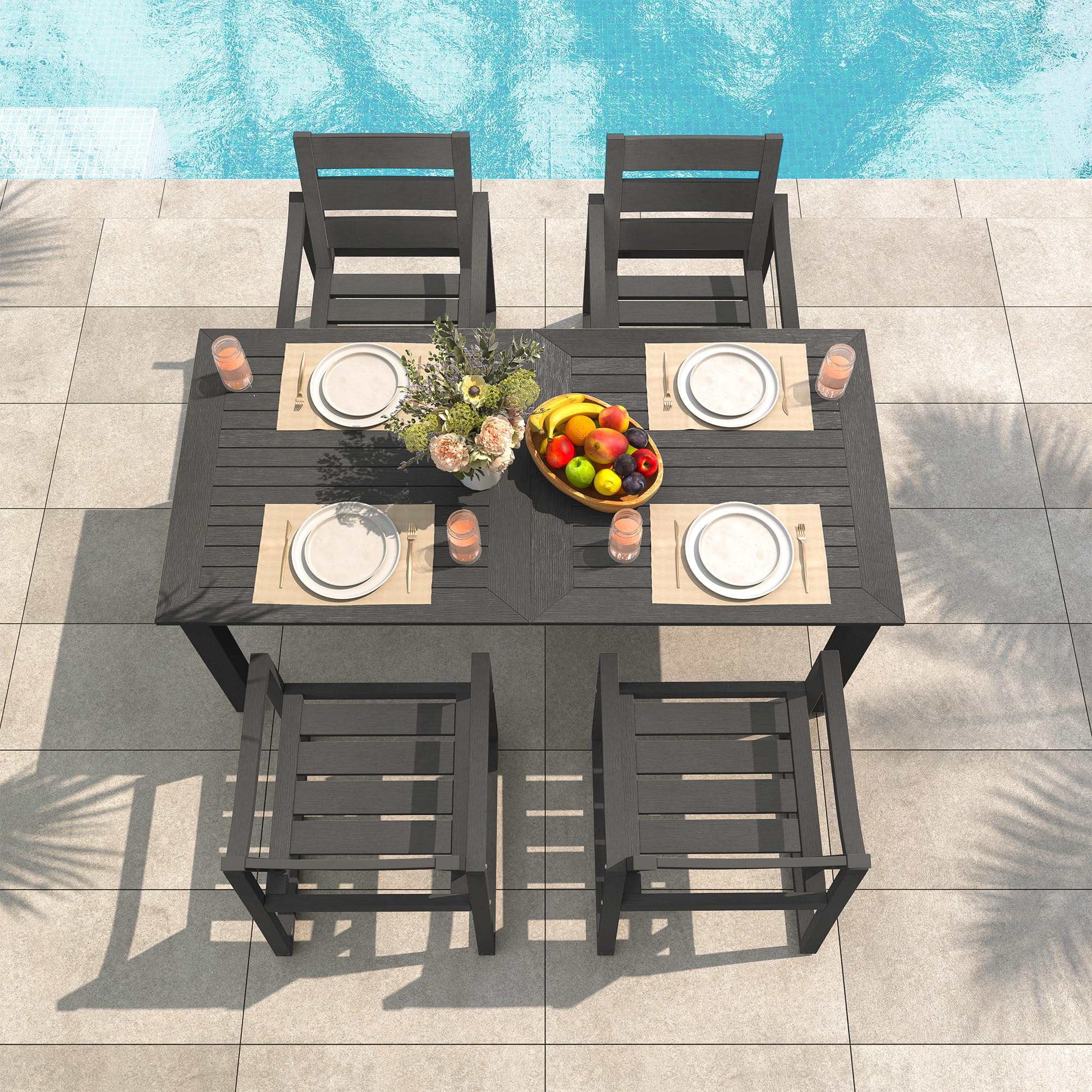 テーブル・チェア・ハンモック coleman outdoor game table Paradise 6-Piece Dining Table Chair Set with Bench