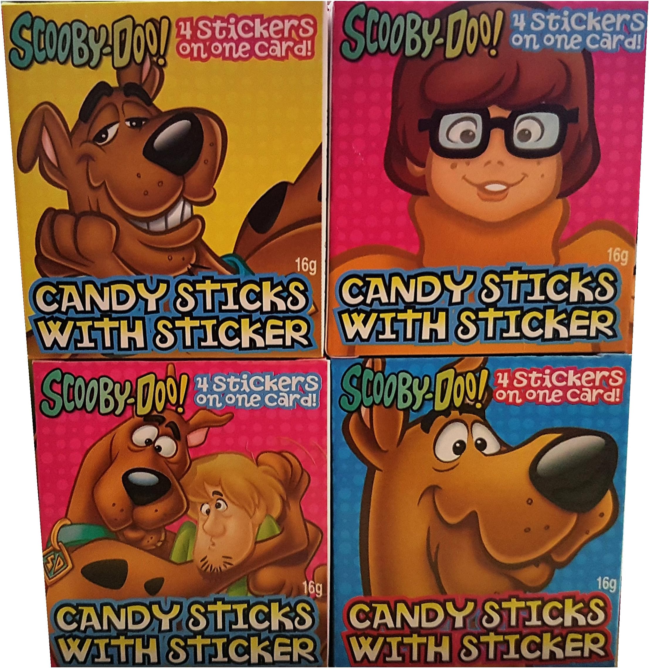 Scooby-Doo - Assorted Sweet Candy Sticks with Mini Stickers (Pack of 6)