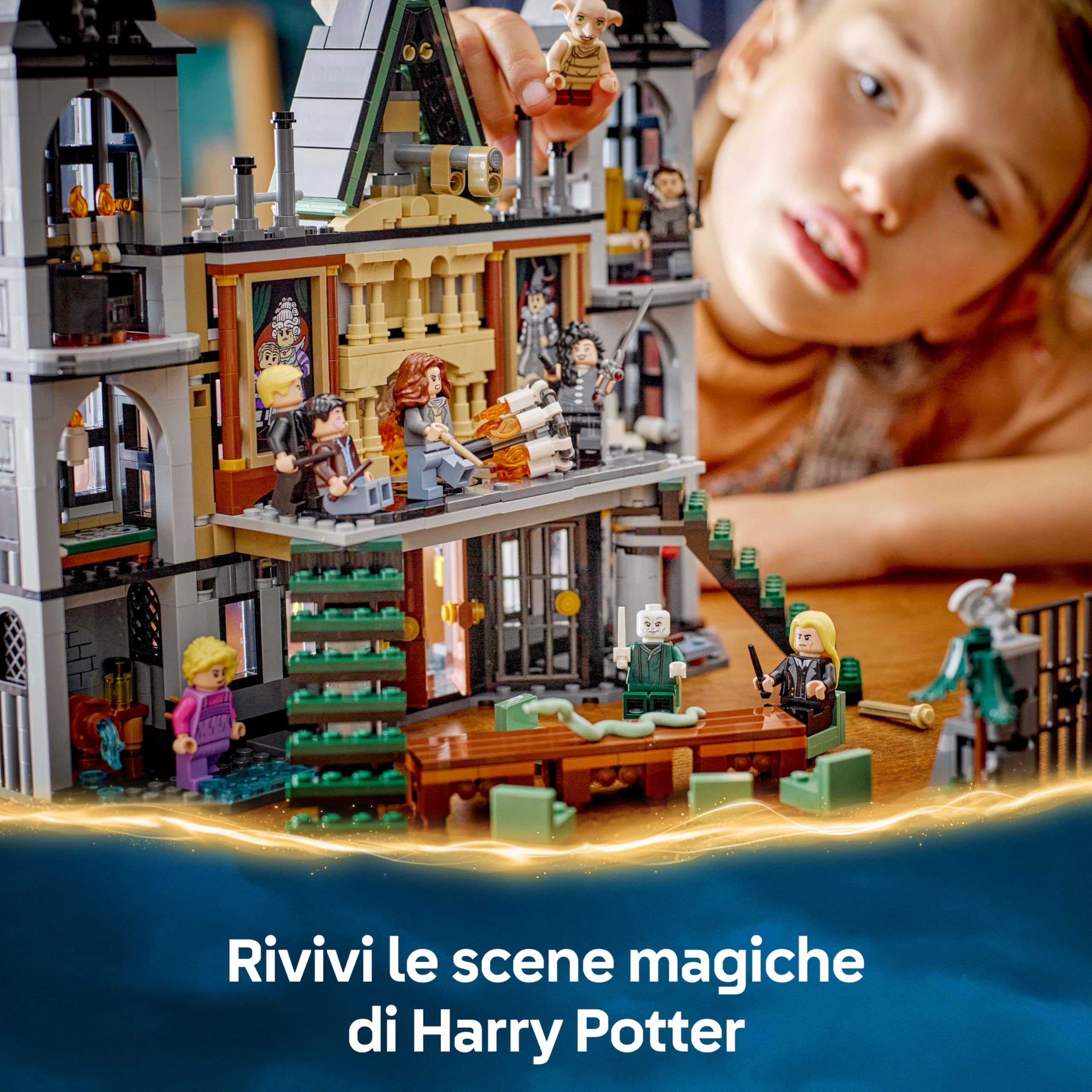 LEGO Harry Potter Villa Malfoy, Giochi d'Avventura per Bambini e Bambine da 10 Anni, Modellino di Casa Giocattolo da Costruire con Stanze, Funzioni e 9 Personaggi, Idea Regalo da Collezione 76453