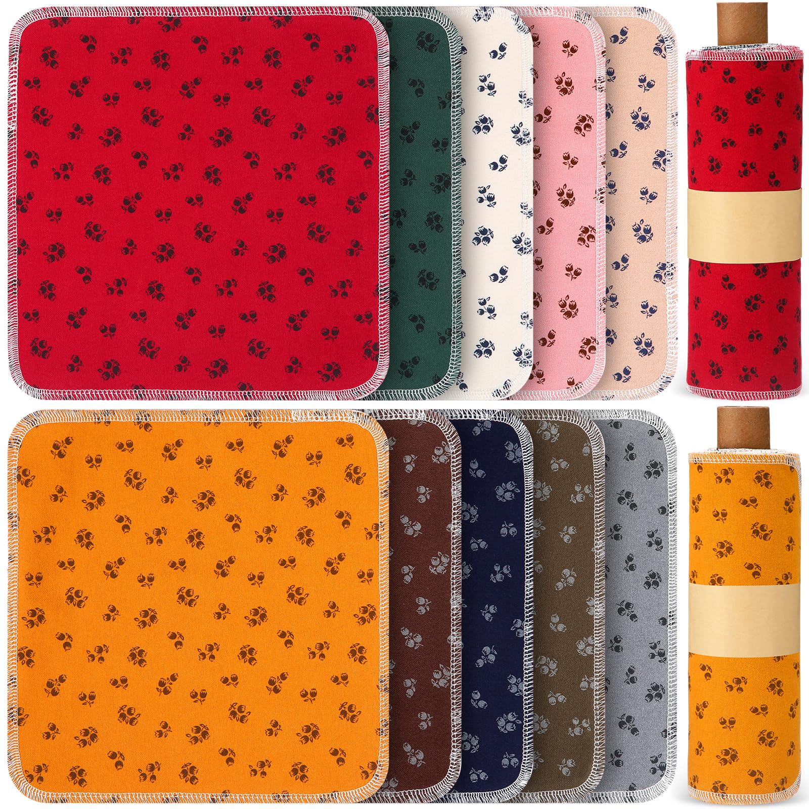 Redbaker 50 Pcs Reusable Cotton Cloths Reusable Toilet Paper Absorbent Washable Paper Towels With Roll Kitchen Dishcloth For Kitchen Paperless - View #6