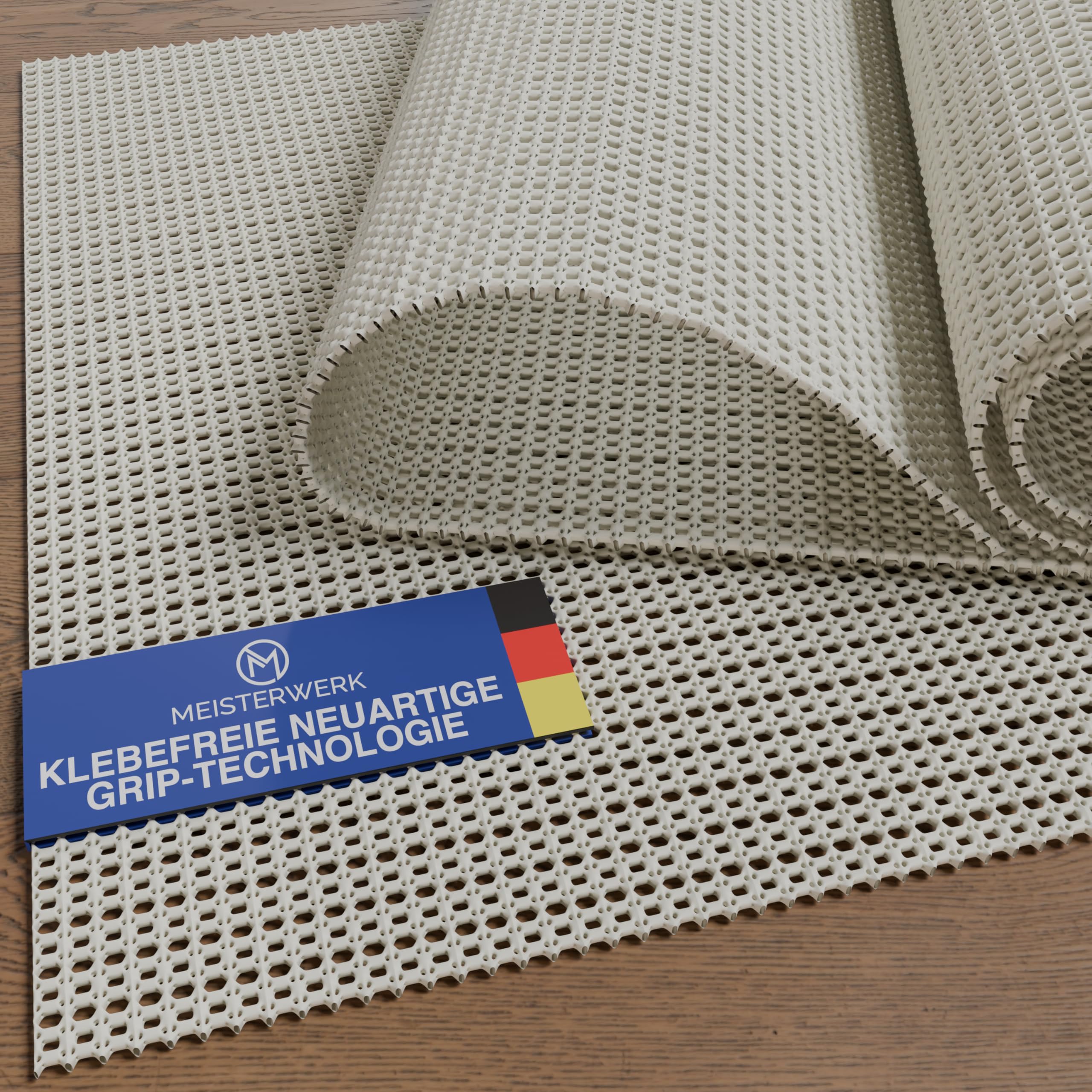 MEISTERWERK rutschfeste Teppichunterlage - (EXTRA STARKER Halt) Anti-Rutsch-Matte für Teppiche & Läufer | zuschneidbar, universell einsetzbar für alle Böden | 30x50 cm